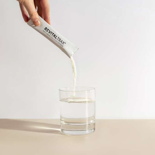 collageen poeder in glas 