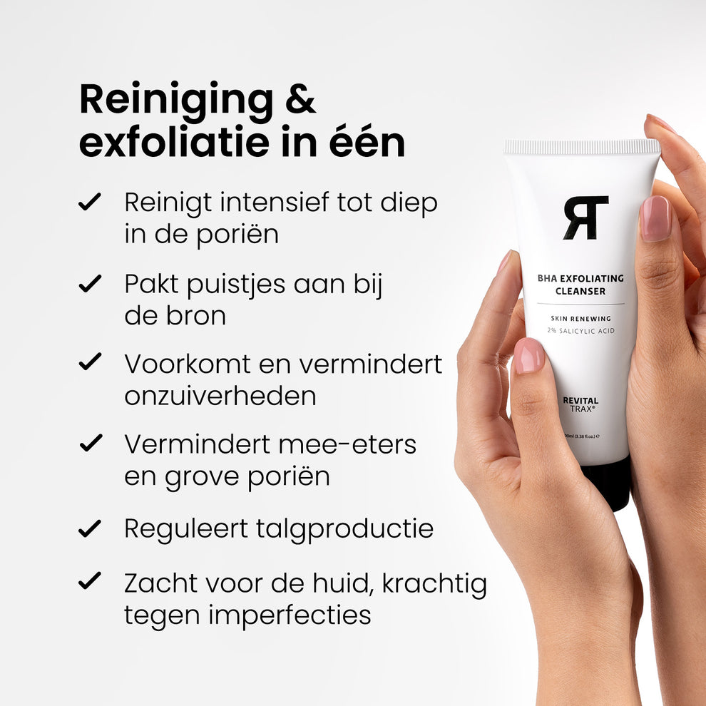 2% BHA Exfoliating Cleanser | Zuivere poriën & egale huid – RevitalTrax